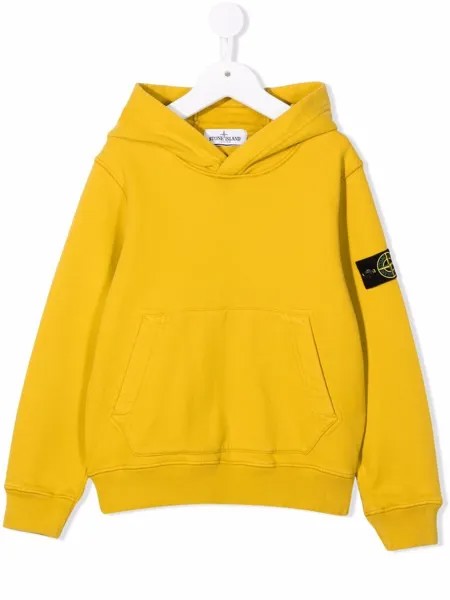 Stone Island Junior худи с нашивкой-логотипом