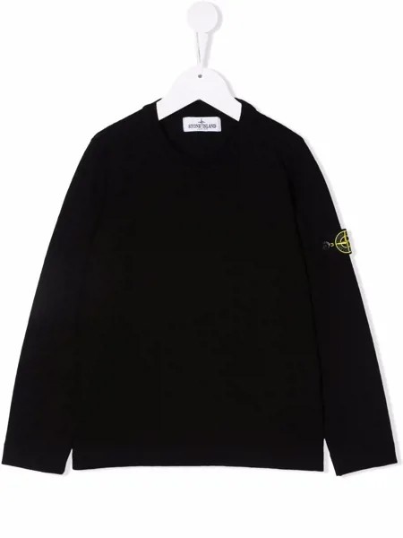 Stone Island Junior толстовка с нашивкой-логотипом