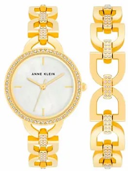 Fashion наручные  женские часы Anne Klein 4104GPST. Коллекция Crystal