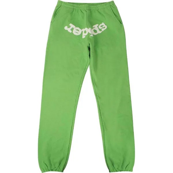 Спортивные брюки Sp5der Logo Print, зеленый