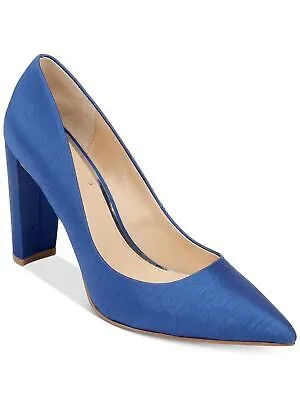 Женские туфли-лодочки JEWEL BADGLEY MISCHKA синего цвета с острым носком на блочном каблуке без шнуровки 6 м