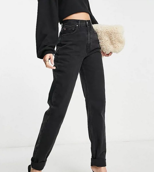 Черные свободные джинсы в винтажном стиле с завышенной талией ASOS DESIGN Tall-Черный цвет