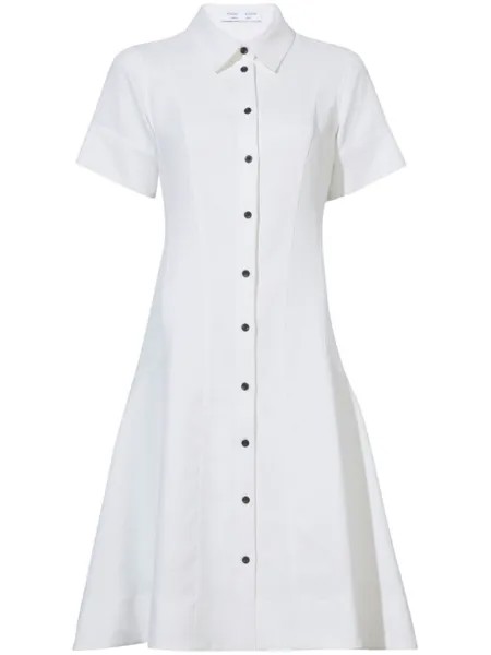 Proenza Schouler White Label платье-рубашка с короткими рукавами, белый
