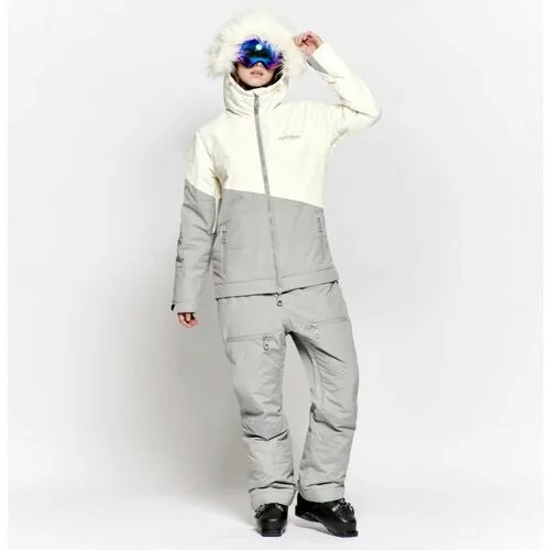 Комбинезон oneskee Parka, размер S-Long, белый, серый