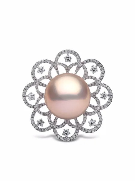 Yoko London кольцо Radiant Orchid из белого золота с жемчугом и бриллиантами
