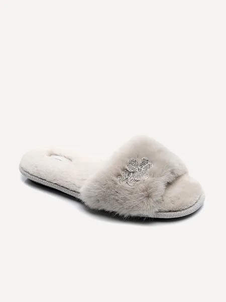 Тапочки женские Pettimelo NR-1001 серые 38.5 RU