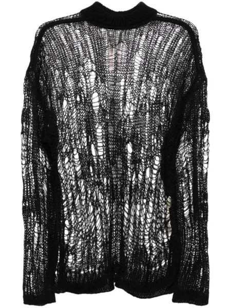 Rick Owens джемпер Tommy Lupetto крупной вязки, черный