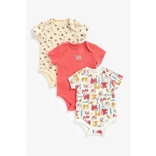 Боди mothercare, комплект из 3 шт., размер 86, мультиколор