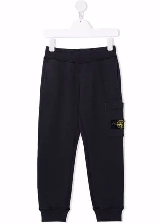 Stone Island Junior спортивные брюки с нашивкой-логотипом