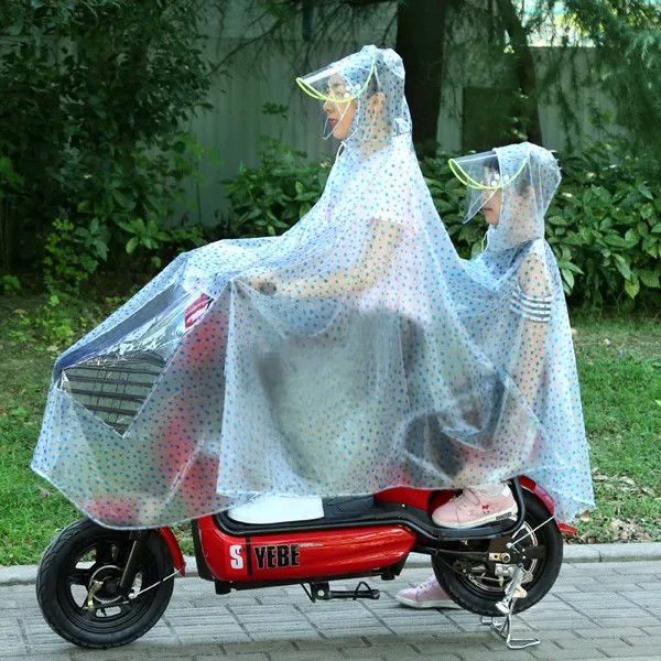 Прозрачный дождевик для скутера и велосипеда, Женский непромокаемый дождевик с капюшоном для походов и туризма, прозрачное пончо для выжив...