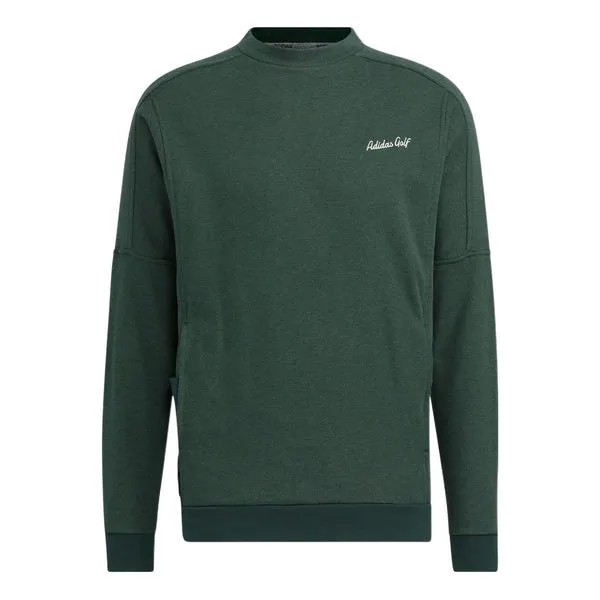Толстовка Men's adidas Gt Crew Sw Solid Color Alphabet Embroidered Round Neck Pullover Long Sleeves Green, зеленый