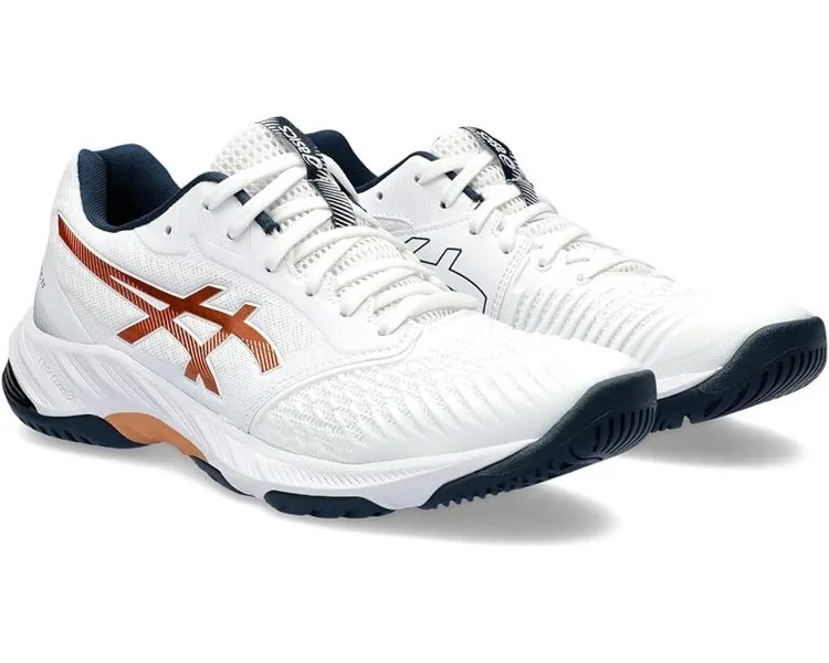 Кроссовки ASICS Netburner Ballistic FF 3 Volleyball Shoe, цвет White/Pure Bronze