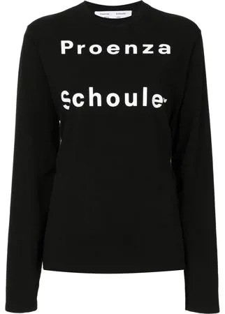 Proenza Schouler White Label LONG SLEEVE LOGO T-SHIRT