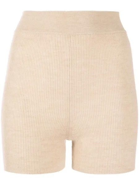 Cashmere In Love облегающие шорты Alexa в рубчик, белый