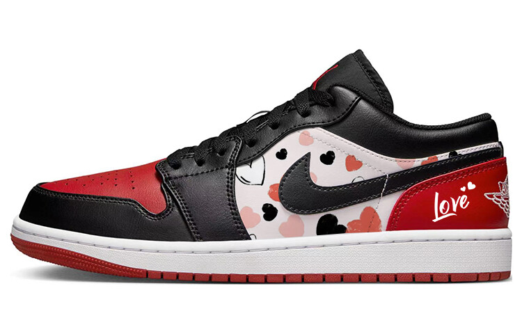 Кроссовки Air Jordan 1 Vintage Basketball Shoes Men Low-top Red/Black, красный