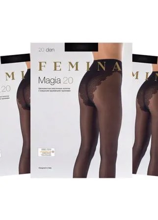 Женские колготки Femina, Magia 20 den набор 3 шт., черный, размер 3