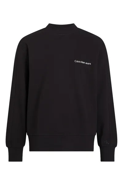 Свитшот с овальным вырезом Calvin Klein Jeans, черный