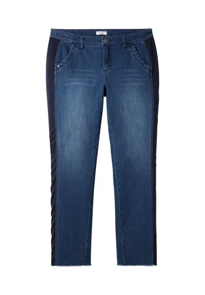 Джинсы с трикотажными вставками по бокам sheego, цвет Blue Denim
