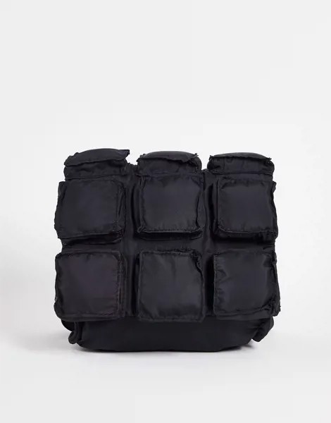 Черная стеганая сумка для фотоаппарата ASOS DESIGN-Черный