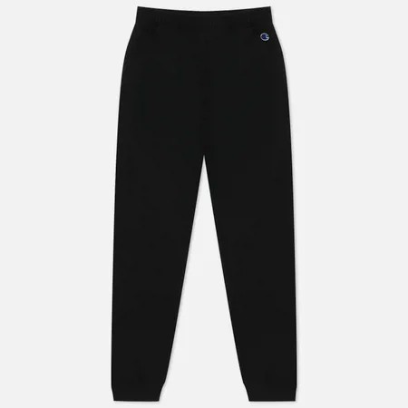 Женские брюки Champion Reverse Weave Ribbed Cuffed Joggers Regular Fit, цвет чёрный, размер M