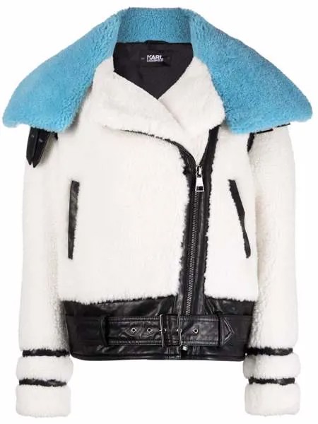 Karl Lagerfeld байкерская куртка из шерпы