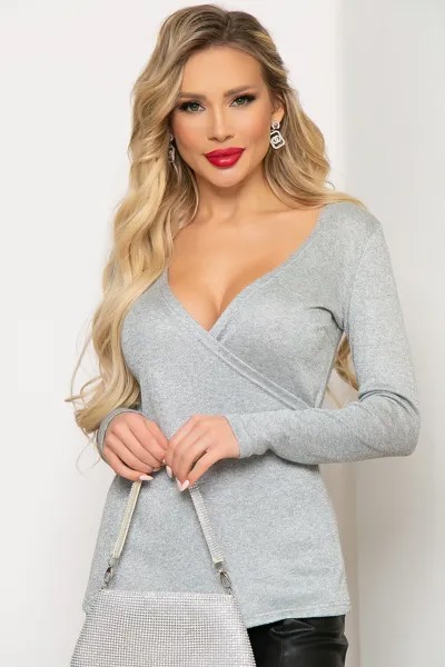 Пуловер женский LT Collection Найс серый 46 RU