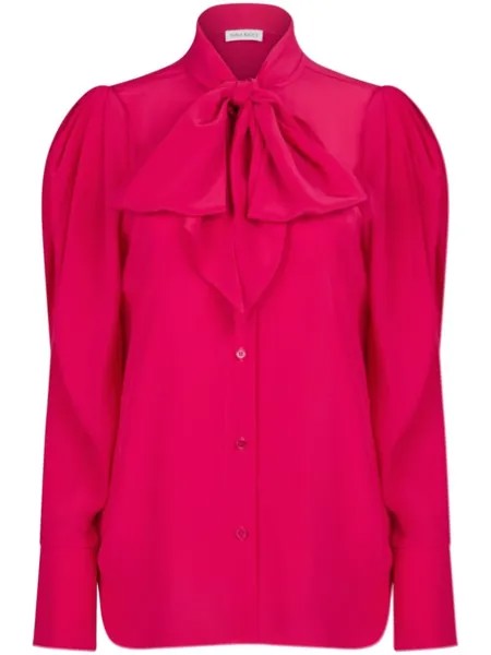 Nina Ricci шелковая блузка с завязками, розовый