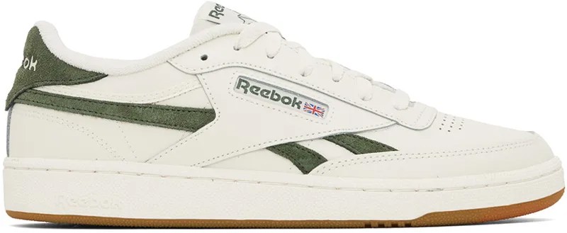 Бело-зеленые кроссовки Reebok Classics Club C Revenge