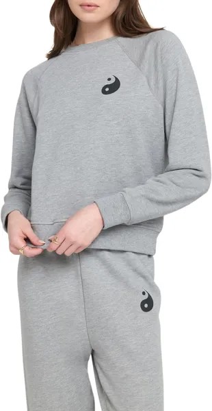 Свитер Spiritual Gangster Yin Yang Forever Crew, цвет Heather Ash