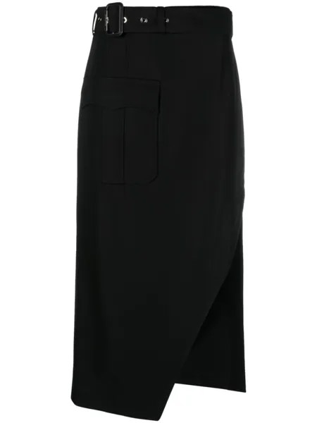 Alexander McQueen юбка с поясом, черный