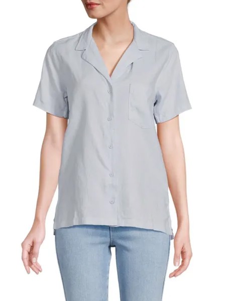 Свободная льняная рубашка Weworewhat, цвет Light Blue
