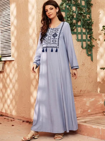 Рамадан ИД Мубарак Abaya яркое мусульманское пакистанское платье кафтан марокканские платья для женщин длинное женское платье