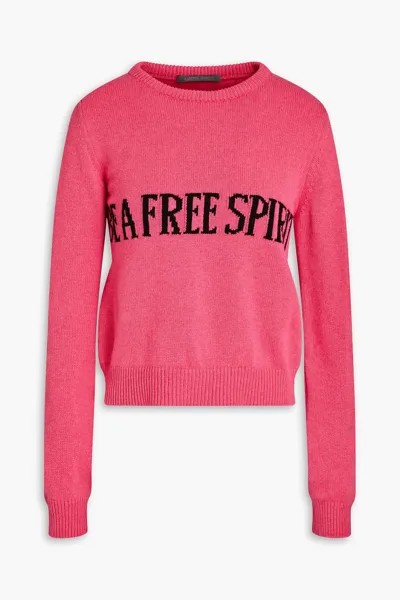 Свитер из кашемира и смесовой шерсти вязки интарсия ALBERTA FERRETTI, розовый