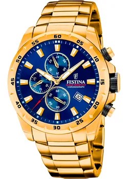 Fashion наручные  мужские часы Festina F20541.2. Коллекция Timeless Chronograph