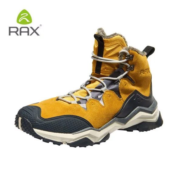 Водонепроницаемые походные ботинки RAX для мужчин и женщин, флисовые сапоги, теплая Уличная обувь для горного туризма