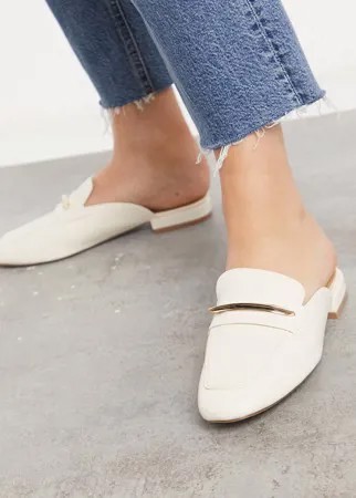 Светло-бежевые мюли на плоской подошве ASOS DESIGN Marla-Бежевый