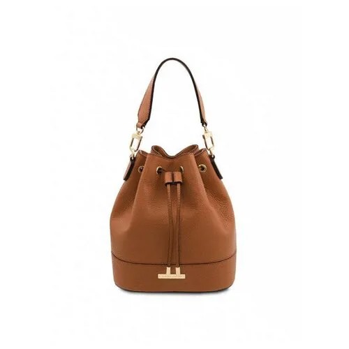 Женская кожаная сумка bucket Tuscany Leather TL Bag TL142146 коньяк