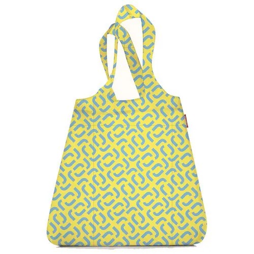 Сумка шоппер Reisenthel Mini Maxi Shopper Signature Lemon AT2030, тканевая, складная, женская, авоська