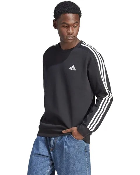 Толстовка Adidas Essentials Fleece 3-Stripes Sweatshirt, черный