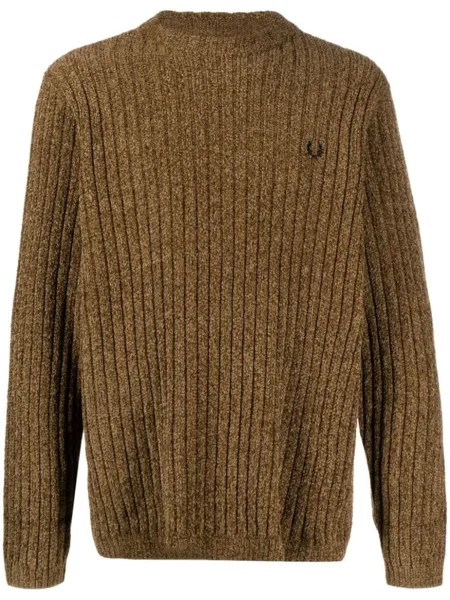 Джемпер с вышитым логотипом Fred Perry, бежевый