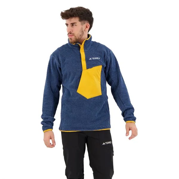 Толстовка adidas Organiser Xploric High-Pile-Fleece Pullover, синий