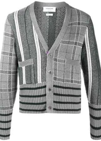 Thom Browne жаккардовый кардиган Funmix с V-образным вырезом
