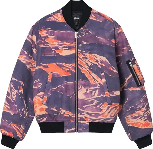 Бомбер Stussy Tigris Canvas Bomber 'Purple', фиолетовый