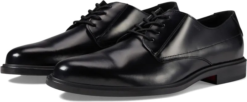 Оксфорды HUGO Kerr Smooth Leather Derby Shoes, цвет Black Midnight