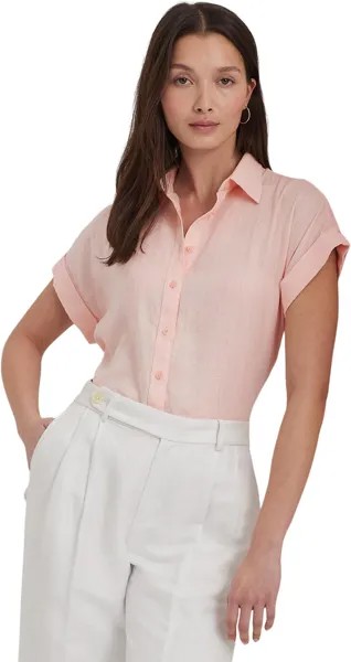 Рубашка LAUREN Ralph Lauren Linen Dolman-Sleeve Shirt, цвет Pink Opal