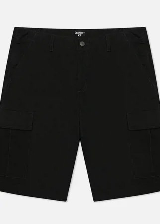 Мужские шорты Carhartt WIP Regular Cargo 6.5 Oz, цвет чёрный, размер 38