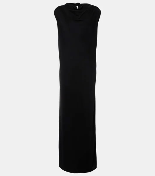 Платье миди с завязками Jil Sander, черный