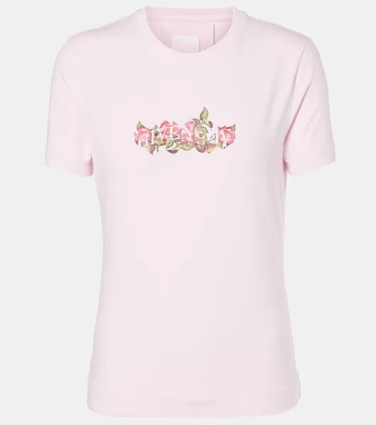 Футболка из хлопкового джерси с логотипом Givenchy, цвет light pink
