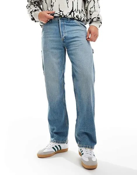 Голубые винтажные джинсы с широкими штанинами Jack & Jones Eddie
