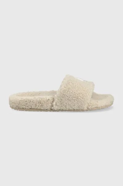 Теплые тапочки Slipper Tommy Jeans, бежевый